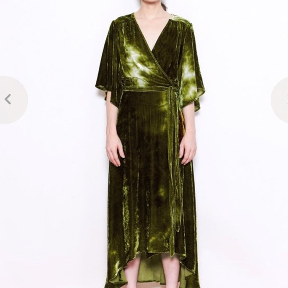 upstate Dresses & Skirts - Upstate Wrap Dress in Moss L NWT